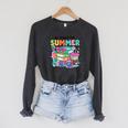 Booked For The Summer Women’s Book Lover Raglan Sleeve Sweatshirt Dark Grey Heather Booked For The Summer Women’s Book Lover Raglan Sleeve Sweatshirt Dark Grey Heather