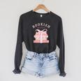 Bookish Girlie Coquette Bow Book Lover Pink Feminine Reader Raglan Sleeve Sweatshirt Dark Grey Heather Bookish Girlie Coquette Bow Book Lover Pink Feminine Reader Raglan Sleeve Sweatshirt Dark Grey Heather
