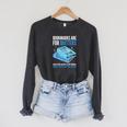 Bookmarks Are For Quitters Book Lover Saying Raglan Sleeve Sweatshirt Dark Grey Heather