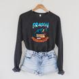 Booknerd Easily Distracted By Dragons And Books Dragon Lover Raglan Sleeve Sweatshirt Dark Grey Heather