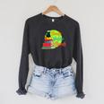 Books Before Bipeds Raglan Sleeve Sweatshirt Dark Grey Heather