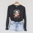 Books And Boos Reading Ghost Premium Tri-Blend Raglan Sleeve Sweatshirt Dark Grey Heather Books And Boos Reading Ghost Premium Tri-Blend Raglan Sleeve Sweatshirt Dark Grey Heather