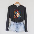 Books Coffee & Yarn Lover My Favorite Things Raglan Sleeve Sweatshirt Dark Grey Heather
