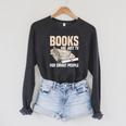 Books Are Just TV For Smart People Librarian Library Raglan Sleeve Sweatshirt Dark Grey Heather Books Are Just TV For Smart People Librarian Library Raglan Sleeve Sweatshirt Dark Grey Heather