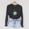 Books And Matcha Brewing Good Reads Matcha Tea Raglan Sleeve Sweatshirt Dark Grey Heather