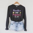 Books And Pajamas Book Pajama Raglan Sleeve Sweatshirt Dark Grey Heather