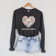 Books And Pajamas Reading Bedtime Raglan Sleeve Sweatshirt Dark Grey Heather