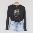 Books Rock Rock'n Roll Science Of Reading Teachers Guitar Raglan Sleeve Sweatshirt Dark Grey Heather