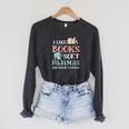 I Like Books Soft Pajamas And Maybe 3 People Book Pajama Raglan Sleeve Sweatshirt Dark Grey Heather