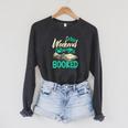 Bookworm My Weekend Is All Booked Reading Books Raglan Sleeve Sweatshirt Dark Grey Heather