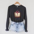 Bookworm Heart Librarian Book Nerd Library Reading Raglan Sleeve Sweatshirt Dark Grey Heather