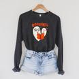 Booooks Boo Ghost Book Library Halloween Students Teachers Men Women Kids Raglan Sleeve Sweatshirt Dark Grey Heather