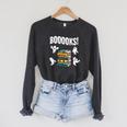 Booooks Ghost Reading Books Halloween Librarian Teacher Raglan Sleeve Sweatshirt Dark Grey Heather Booooks Ghost Reading Books Halloween Librarian Teacher Raglan Sleeve Sweatshirt Dark Grey Heather