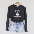 Bury Me With My Books Bookish Literary Booktok Raglan Sleeve Sweatshirt Dark Grey Heather