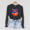 Cat Book Shirt Colorful Cat Reading Book Raglan Sleeve Sweatshirt Dark Grey Heather Cat Book Shirt Colorful Cat Reading Book Raglan Sleeve Sweatshirt Dark Grey Heather