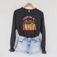 Chapter 10th Birthday Bookworm 10 Years Old For Book Loves Raglan Sleeve Sweatshirt Dark Grey Heather