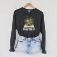 Chapter 11th Birthday Bookworm 11 Years Old For Book Loves Raglan Sleeve Sweatshirt Dark Grey Heather
