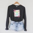Chapter 3 Years Old 3rd Birthday Book Lover Coquette Bow Raglan Sleeve Sweatshirt Dark Grey Heather