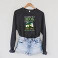 I Closed My Book To Be Here So This Better Be Good _ _- Raglan Sleeve Sweatshirt Dark Grey Heather