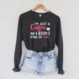 Coffee Lover Saying For Women Book Reading Club Librarian Raglan Sleeve Sweatshirt Dark Grey Heather