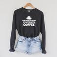 Comic Book Collecting Starts With Coffee Funny Raglan Sleeve Sweatshirt Dark Grey Heather