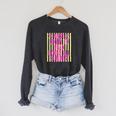 Coquette Striped Most Likely To Read Books All Summer Raglan Sleeve Sweatshirt Dark Grey Heather