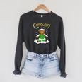 Corduroy Teddy Bear In The Snow Christmas Children's Book Raglan Sleeve Sweatshirt Dark Grey Heather Corduroy Teddy Bear In The Snow Christmas Children's Book Raglan Sleeve Sweatshirt Dark Grey Heather