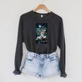 Cosmic Botanical Book Lover Reading Raglan Sleeve Sweatshirt Dark Grey Heather