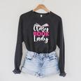 Crazy Book Lady Bookworm Book Lovers Raglan Sleeve Sweatshirt Dark Grey Heather