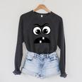 Creepy Face Carrot Halloween Book Character Costume Raglan Sleeve Sweatshirt Dark Grey Heather Creepy Face Carrot Halloween Book Character Costume Raglan Sleeve Sweatshirt Dark Grey Heather