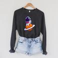 Cute Astronaut Read A Book Raglan Sleeve Sweatshirt Dark Grey Heather Cute Astronaut Read A Book Raglan Sleeve Sweatshirt Dark Grey Heather