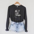 Cute Cat Reading Book Teacher Librarian Cat Lover Book Club Men Women Kids Raglan Sleeve Sweatshirt Dark Grey Heather