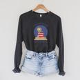 Cute CATS AND BOOKS ARE THE BEST SNOW GLOBE Raglan Sleeve Sweatshirt Dark Grey Heather