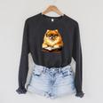 Cute Dog Pomeranian Reading Book Premium Tri-Blend Raglan Sleeve Sweatshirt Dark Grey Heather Cute Dog Pomeranian Reading Book Premium Tri-Blend Raglan Sleeve Sweatshirt Dark Grey Heather