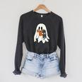 Cute Ghost Cat Reading Book Spooky Season Halloween Costume Raglan Sleeve Sweatshirt Dark Grey Heather Cute Ghost Cat Reading Book Spooky Season Halloween Costume Raglan Sleeve Sweatshirt Dark Grey Heather