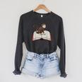Cute Monkey Reading Books Literature Nature Raglan Sleeve Sweatshirt Dark Grey Heather Cute Monkey Reading Books Literature Nature Raglan Sleeve Sweatshirt Dark Grey Heather
