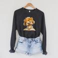 Cute Puppy Reading Dog Book Lover Animal Graphic Small Open Raglan Sleeve Sweatshirt Dark Grey Heather Cute Puppy Reading Dog Book Lover Animal Graphic Small Open Raglan Sleeve Sweatshirt Dark Grey Heather