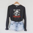 Dark Romance Booktok In Love With The Book Villain Raglan Sleeve Sweatshirt Dark Grey Heather