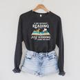 A Day Without Reading Is Like Book Lover & Reading Small Raglan Sleeve Sweatshirt Dark Grey Heather