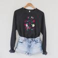 DC Comics Harley Quinn With Textbook Collage Raglan Sleeve Sweatshirt Dark Grey Heather DC Comics Harley Quinn With Textbook Collage Raglan Sleeve Sweatshirt Dark Grey Heather