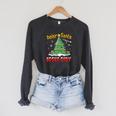 Dear Santa Books Only Christmas Tree Book Lovers Librarian Raglan Sleeve Sweatshirt Dark Grey Heather