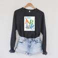 Dr Seuss ABC Book Cover Raglan Sleeve Sweatshirt Dark Grey Heather
