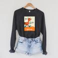 Dr Seuss Fox In Socks Book Cover Raglan Sleeve Sweatshirt Dark Grey Heather