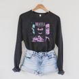 Dracula Comic Book Officially Licensed Raglan Sleeve Sweatshirt Dark Grey Heather
