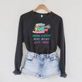 Drink Coffee Read Books Love Jesus Christian Religious God Raglan Sleeve Sweatshirt Dark Grey Heather