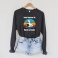Ducks Books Lover Easily Distracted By Ducks & Books Raglan Sleeve Sweatshirt Dark Grey Heather