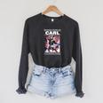 Dungeon Crawler Carl Vintage Paperback Illustration Book Raglan Sleeve Sweatshirt Dark Grey Heather