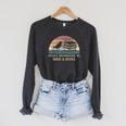 Easily Distracted By Birds & Books Retro Birding Bird Raglan Sleeve Sweatshirt Dark Grey Heather