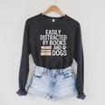 Easily Distracted By Books And Dogs Reading Dog Lovers Raglan Sleeve Sweatshirt Dark Grey Heather Easily Distracted By Books And Dogs Reading Dog Lovers Raglan Sleeve Sweatshirt Dark Grey Heather