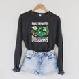 Easily Distracted By Coffee Books And Dragons Fantasy Sci-Fi Raglan Sleeve Sweatshirt Dark Grey Heather